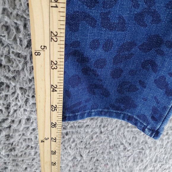 Talbots Jeans Womens Size 6 Blue Leopard Slim Ankle Cotton Blend - Picture 7 of 10